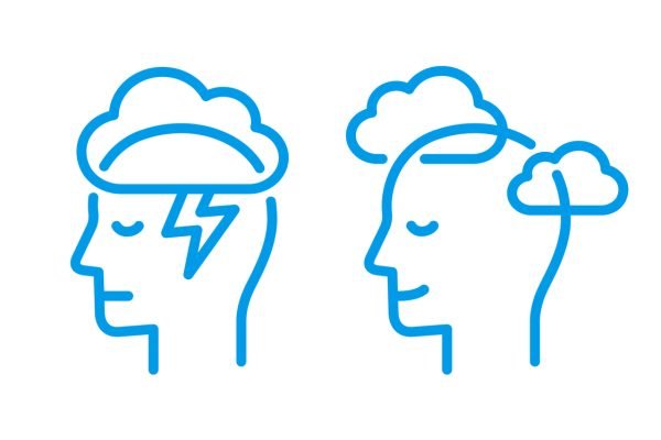 Head icon with cloud