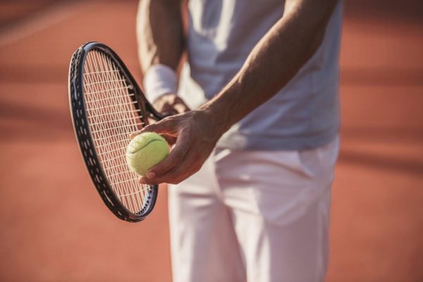 Man playing tennis